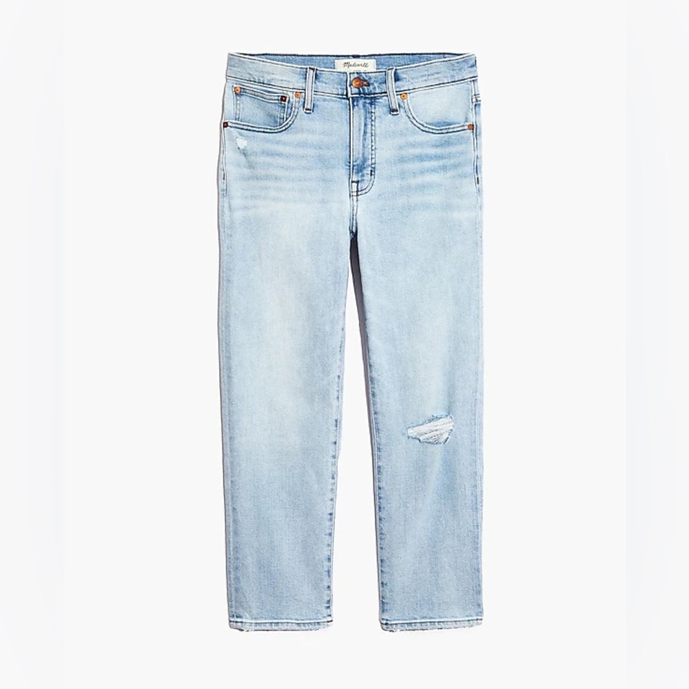 Madewell Mid-Rise Classic Straight Jeans in Wellingford Wash 24